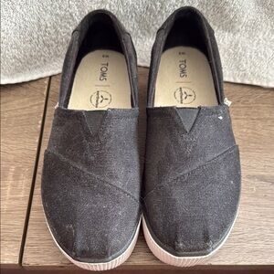 TOMS Classic Black Canvas Slip-Ons